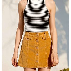 NWT Navy Blue Urban Outfitters Navy Corduroy Mini Skirt